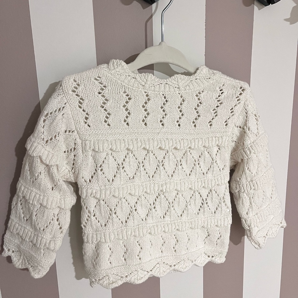 Zara Kids White Knit Blouse